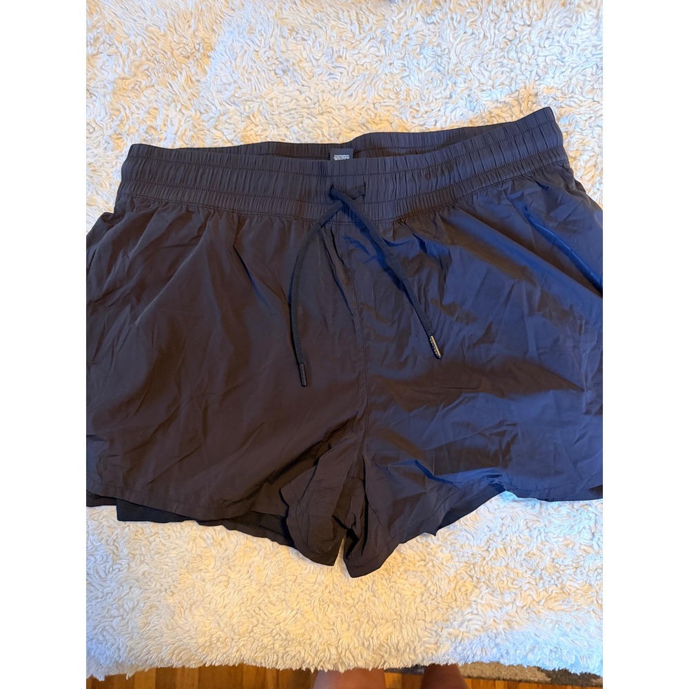 Spyder Active Womens XL Black 2-in-1 Athletic Shorts Built-in Liner